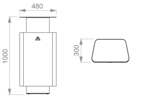 Disegno tecnico cestino Como