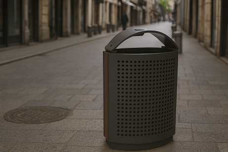 Cestino stradale 100 litri modello Maglie 689/CP con posacenere ELUX