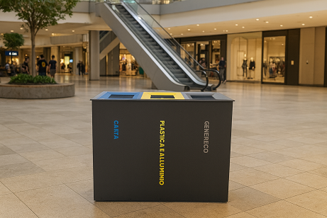 Cestino stradale raccolta differenziata modello Courmayeur 698/3C ELUX