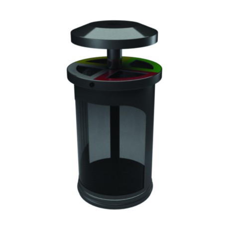 Cestino per la raccolta dei rifiuti anti bomba modello Tris 640AT ELUX