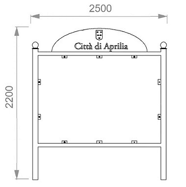 Disegno Bacheca per affissioni modello Lounge 416 ELUX