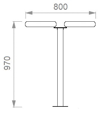 Disegno tecnico cestino Basic AT