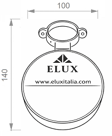 Disegno tecnico posacenere disegno Gubbio Elux
