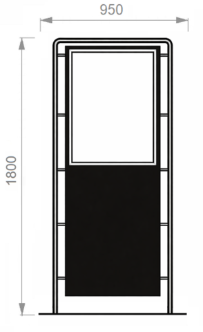 Disegno tecnico totem strada T10 Elux