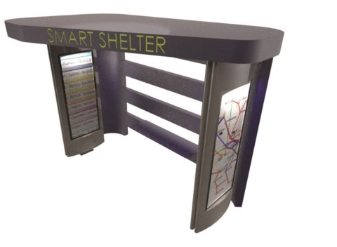 Pensilina fermata autobus smart Tokio