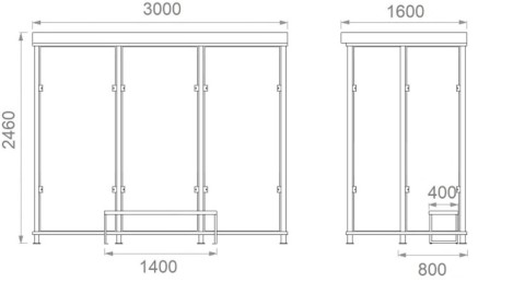Pensilina fermata autobus Cagliari misure