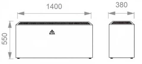 Scheda tecnica Fioriera stradale in acciaio Baran 105 ELUX
