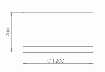 Scheda tecnica Fioriera stradale in acciaio Kalika 102 ELUX