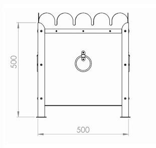 Scheda tecnica Fioriera stradale in acciaio Thalia 101 ELUX