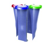 Cestino per la raccolta dei rifiuti anti bomba modello Basic 680/AT ELUX